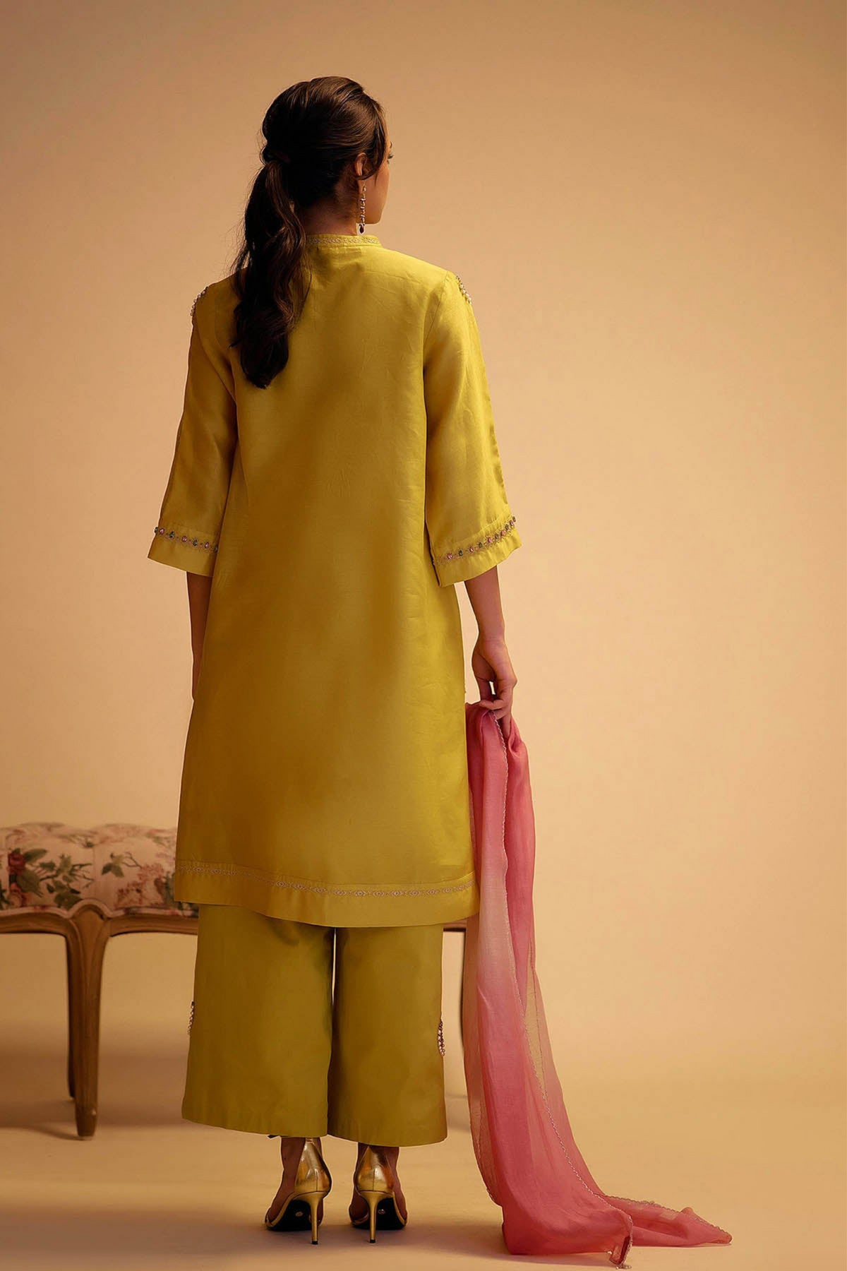 Tahira Mustard Kurta Set