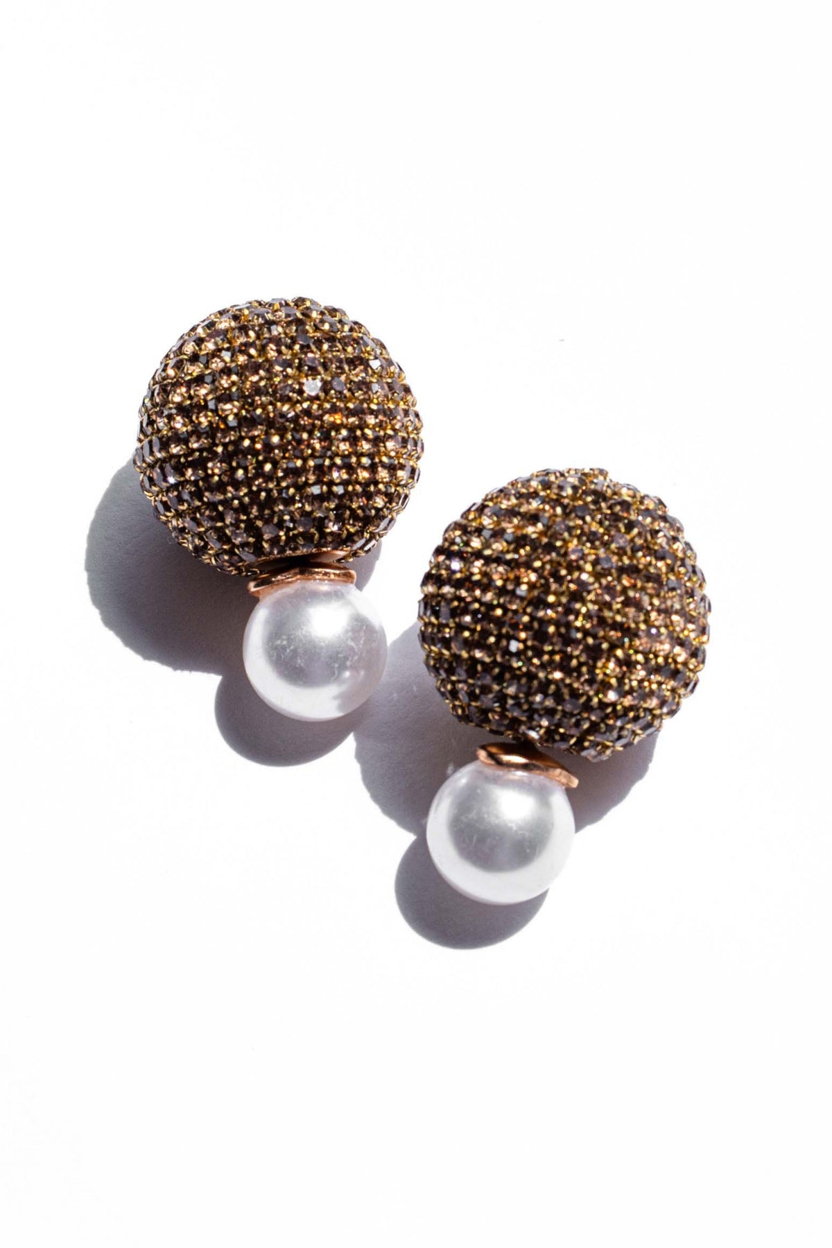 Nano Meteor Earrings In Champagne Gold