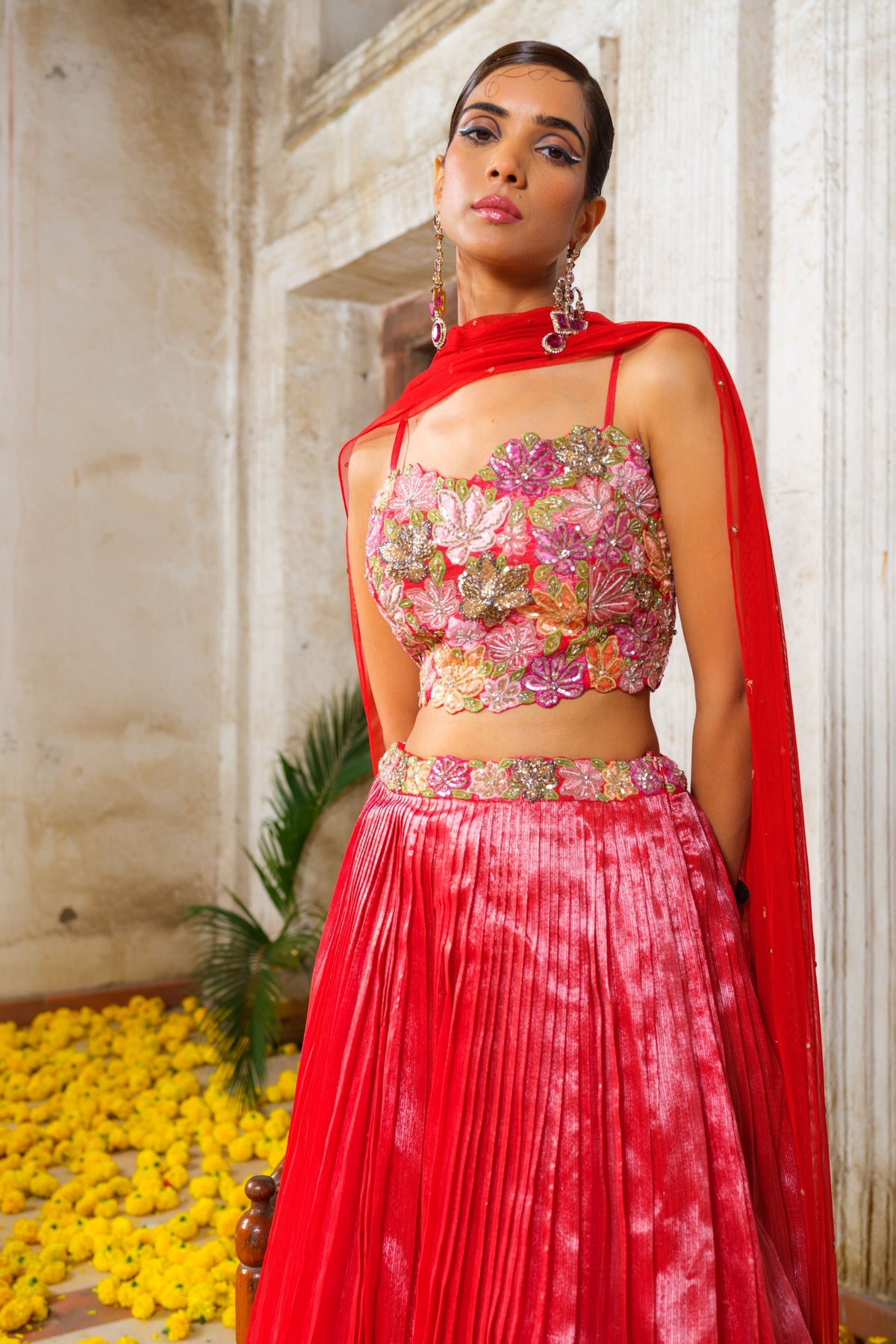 Tara Laal Lehenga Set