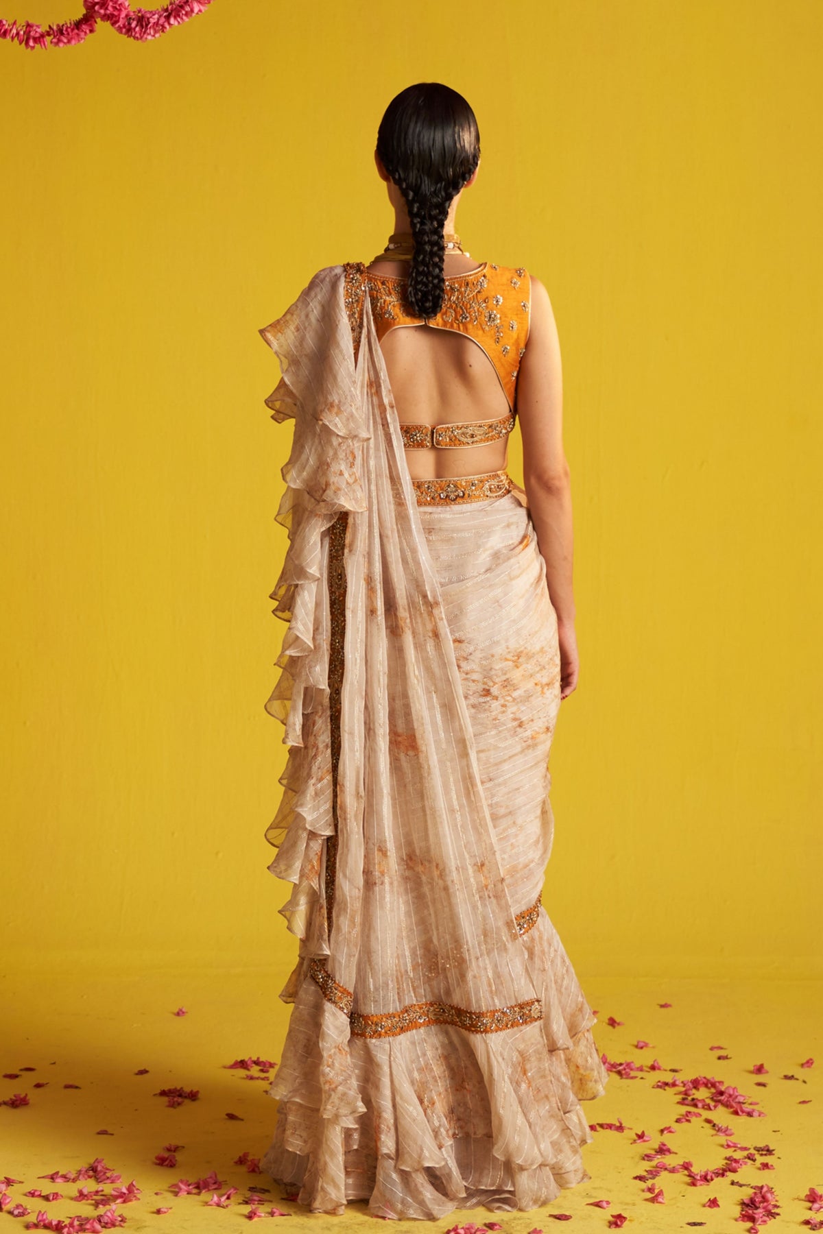 Veda Yellow Saree Set