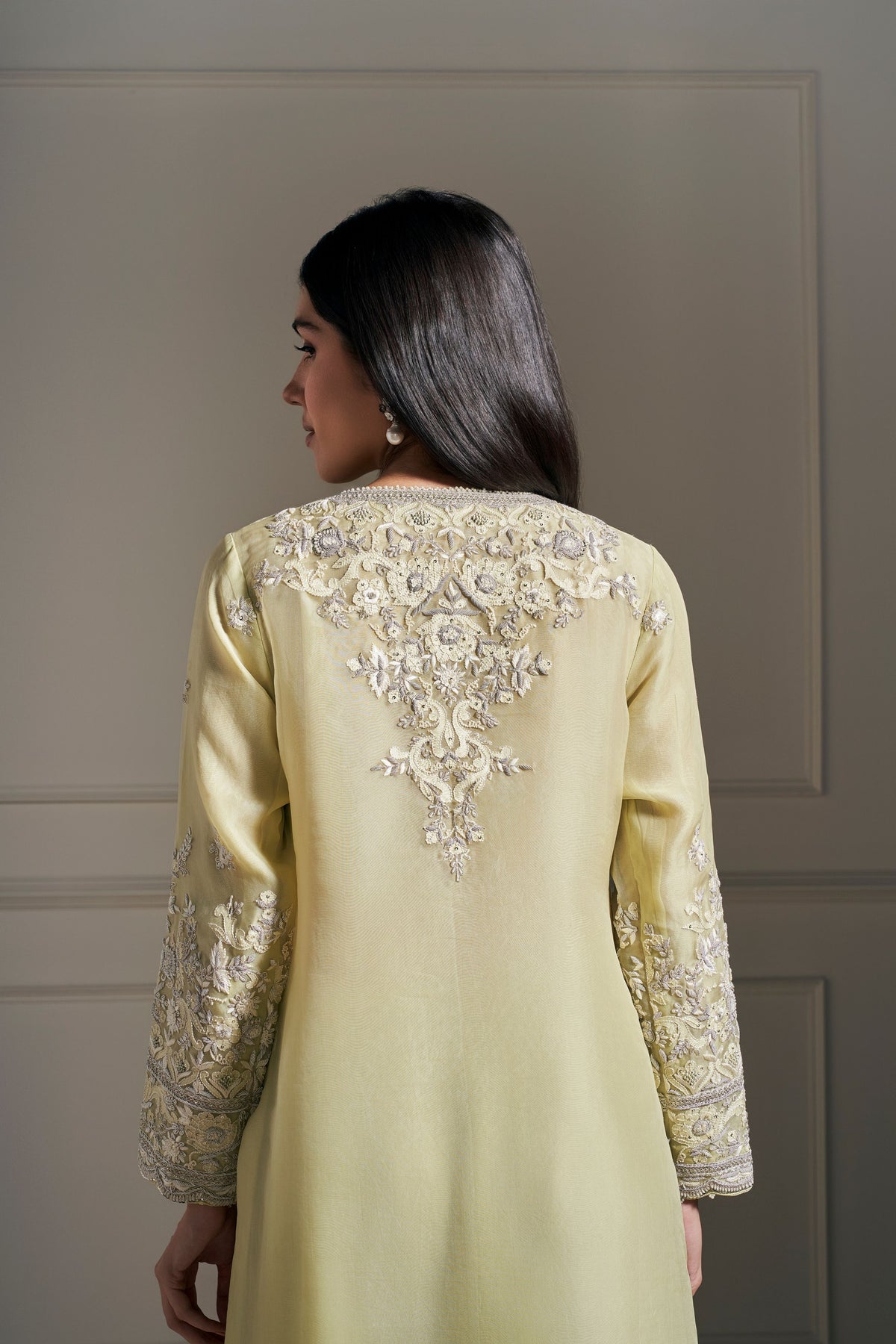 Light Green Embellished Kurta Set