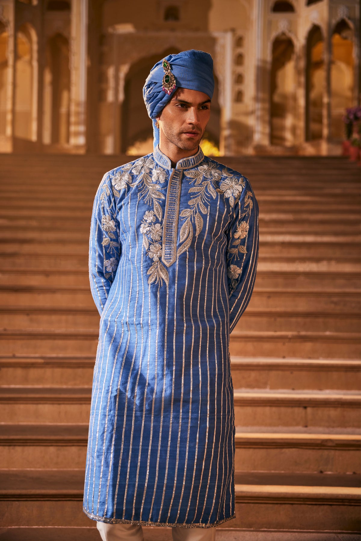 Blue Ezhil Kurta Set