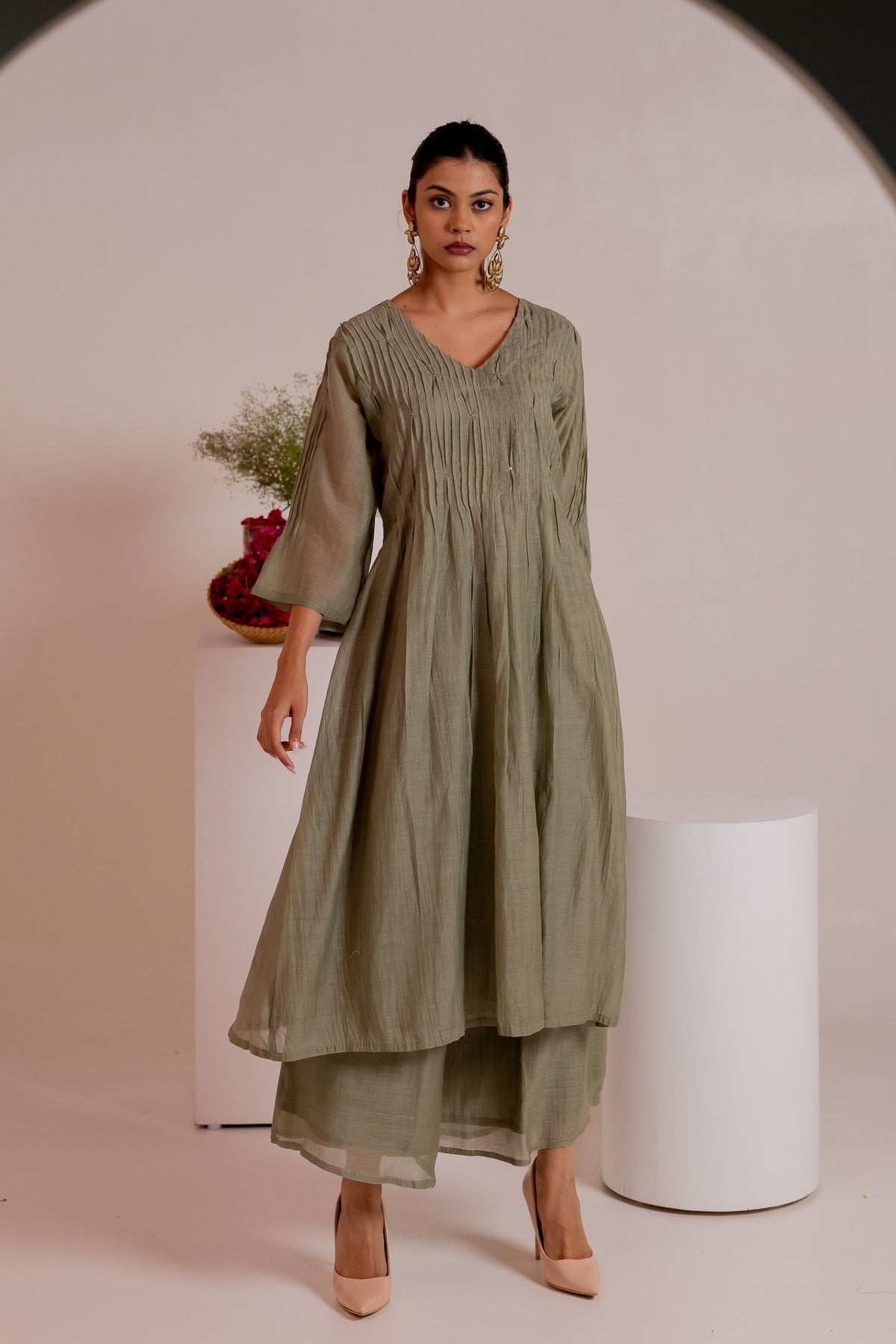 Kaper Green Kurta Set