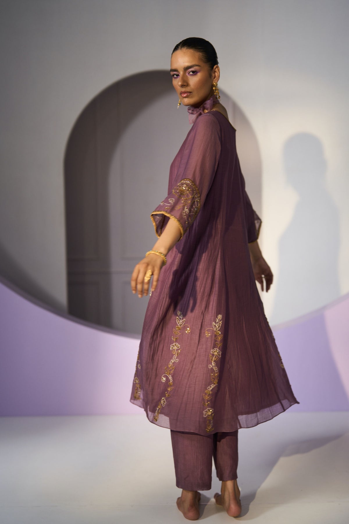 Purple Husna Kurta