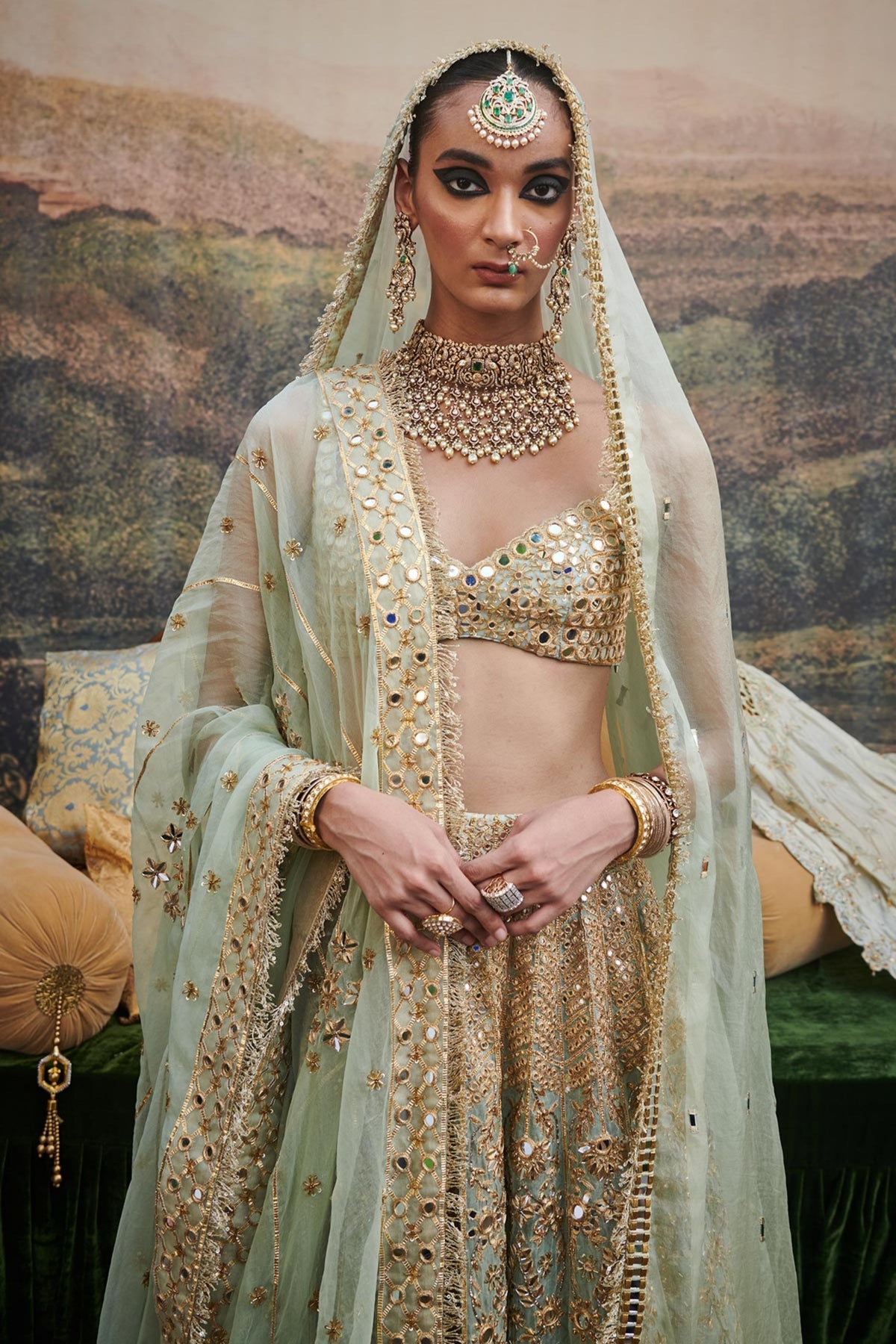 Noor Jahan Lehenga Set and Veil