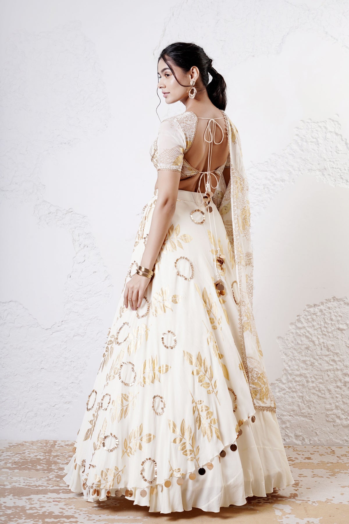 Ivory Leaf Lehenga Set