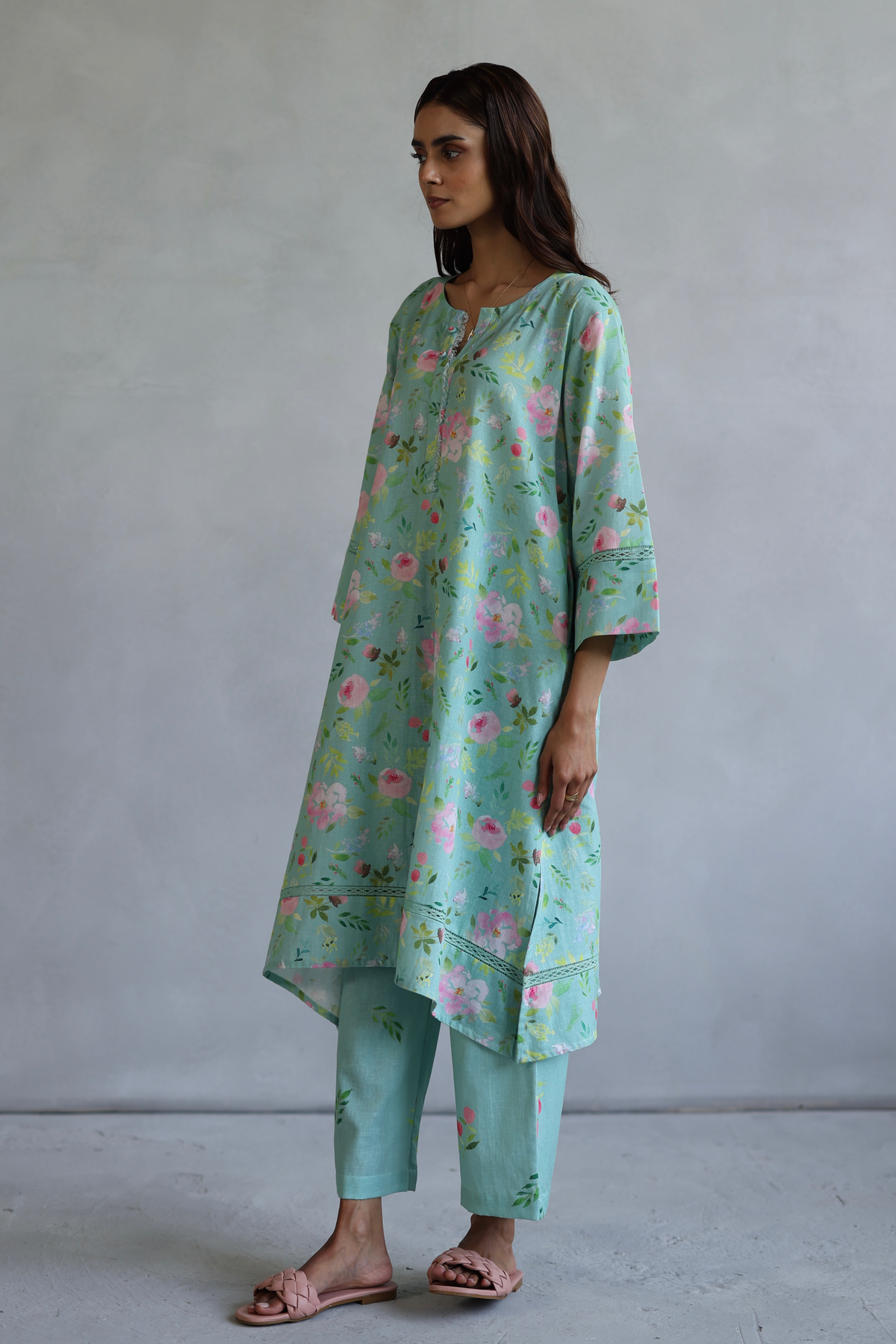 Aqua Hyacinth Tunic Set