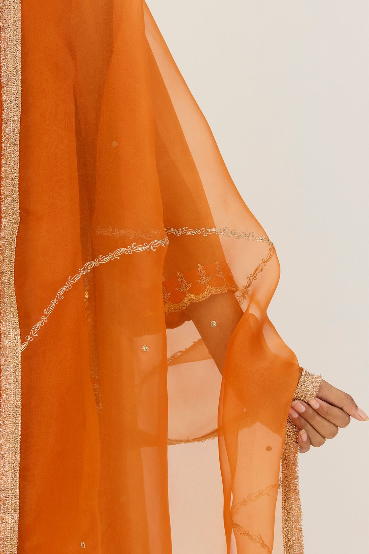 Mayar Orange Dupatta