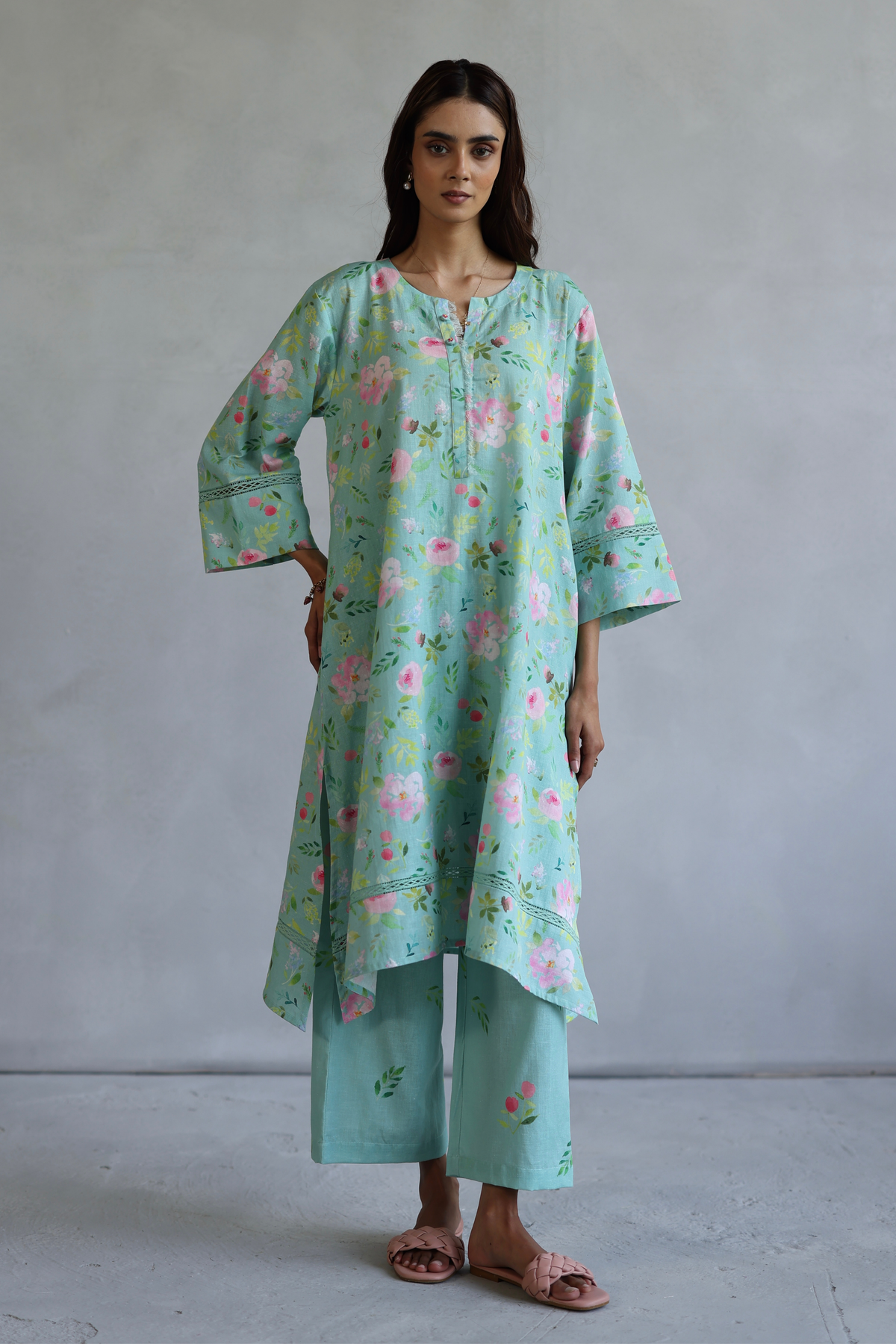 Aqua Hyacinth Tunic Set