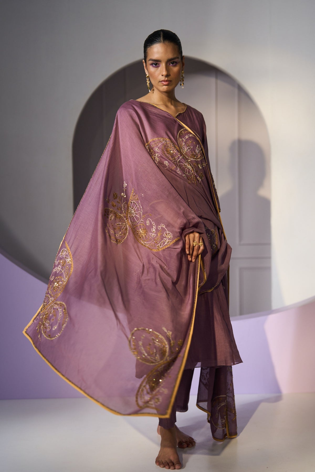 Purple Husna Kurta