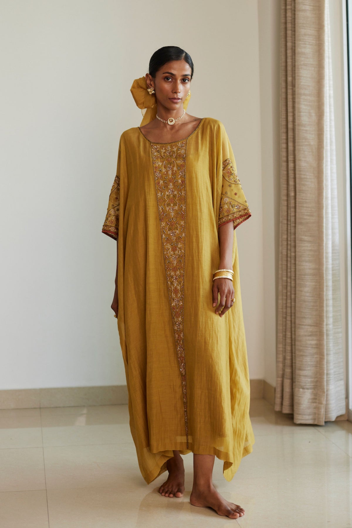 Yellow Adree Kaftan