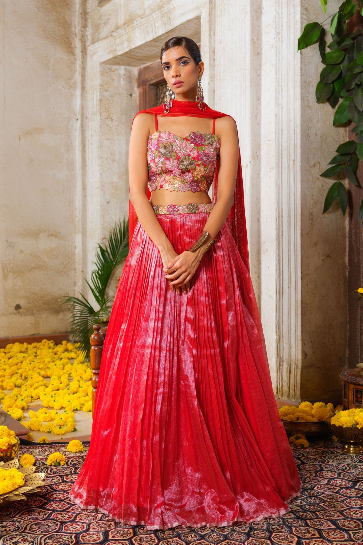 Tara Laal Lehenga Set