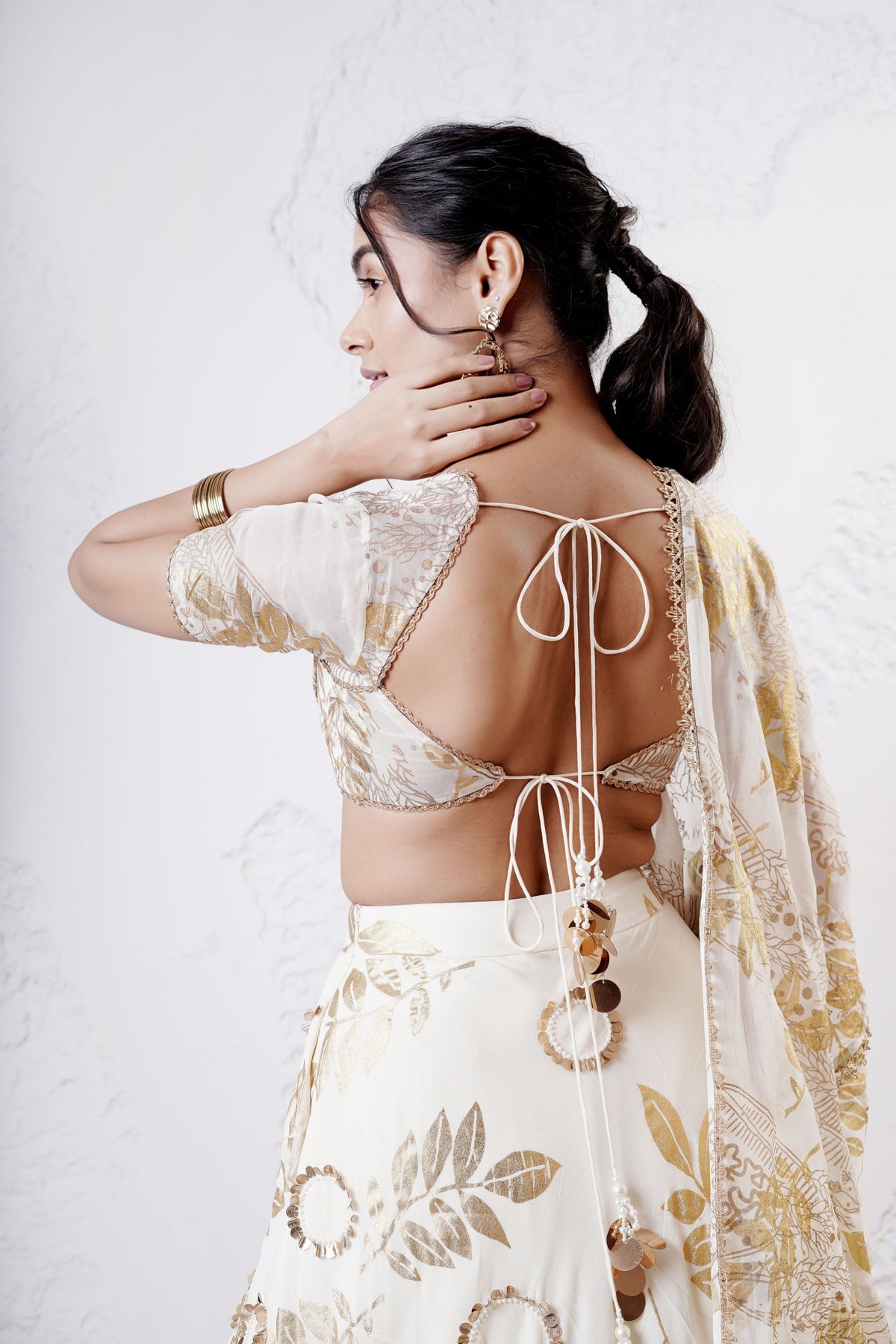 Ivory Leaf Lehenga Set