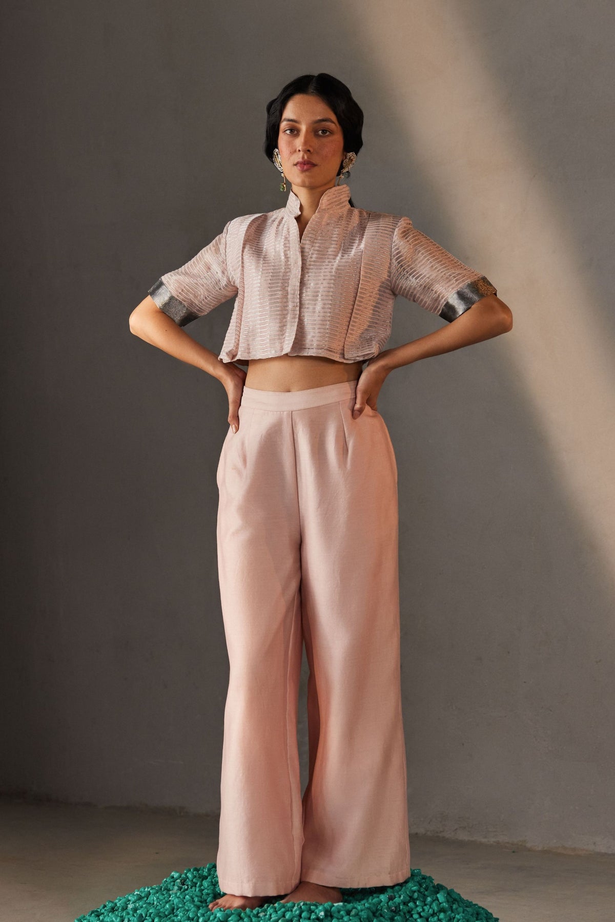 Pink Zari Prét Co-ord Set