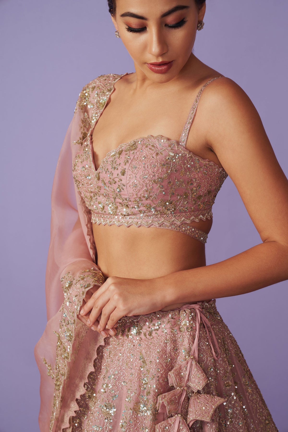 Tara Blush Pink Lehenga Set