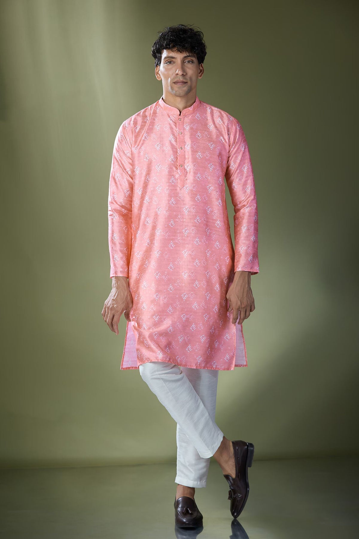 Pink Printed Kurta Set