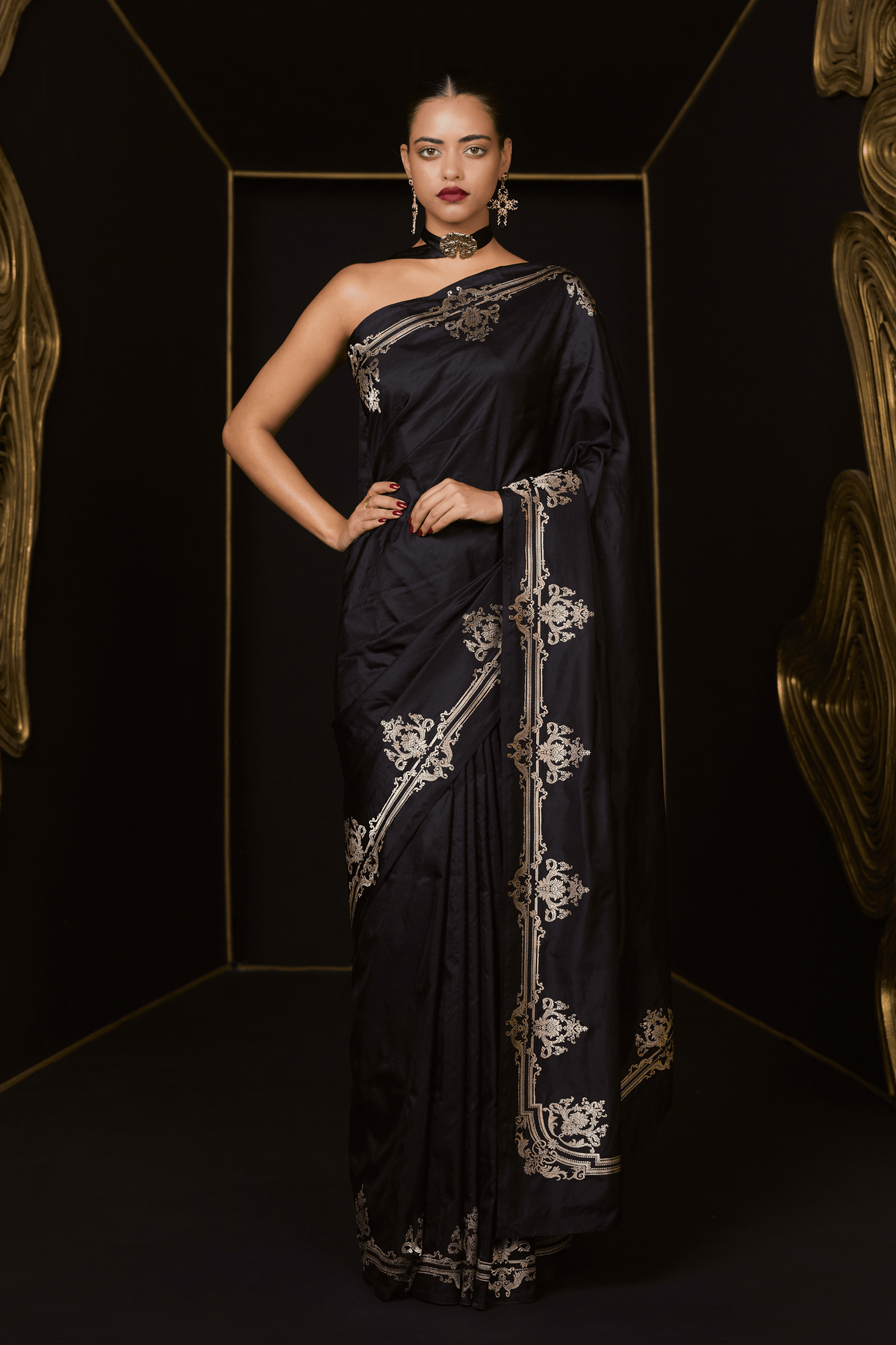 Goth Bride Saree