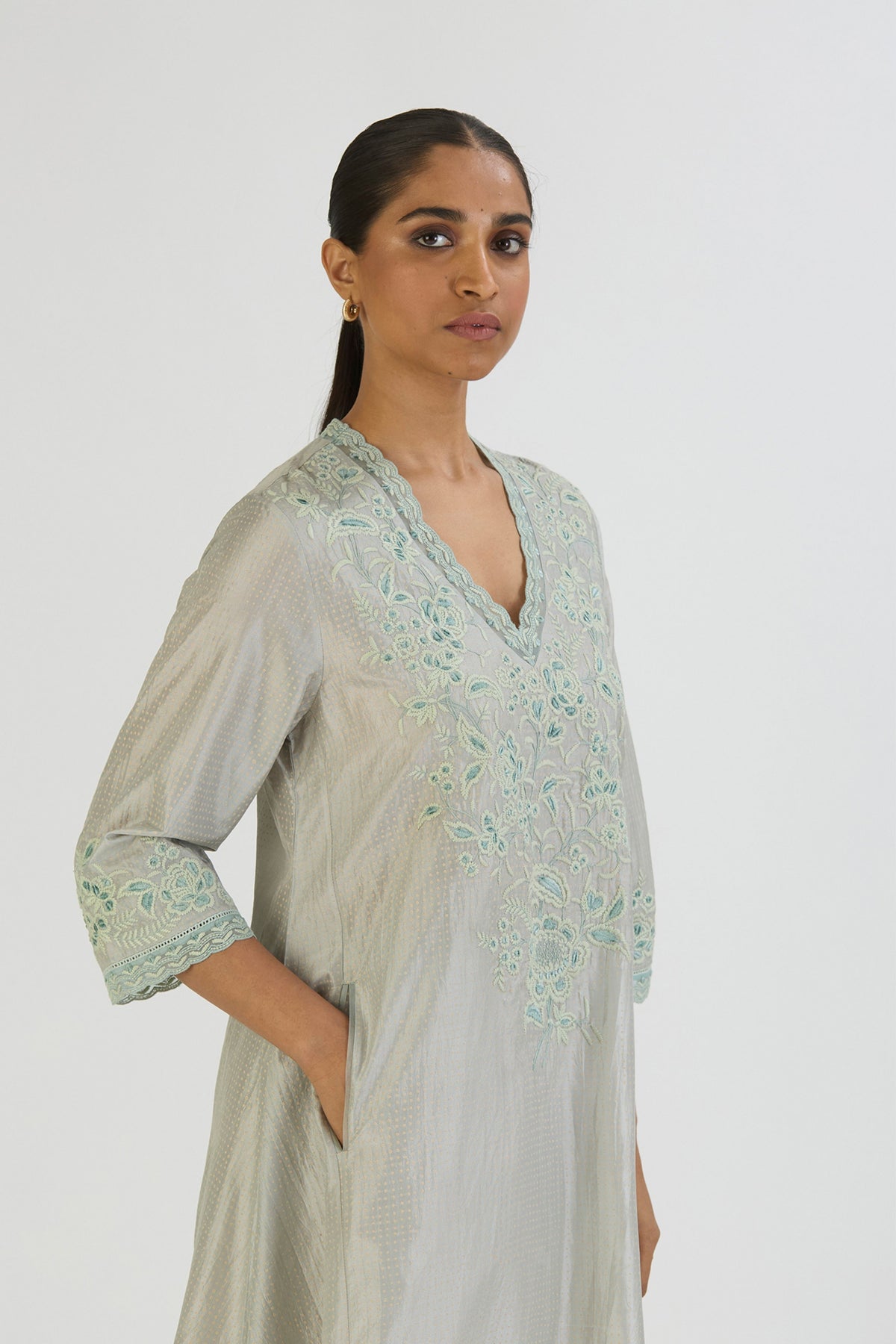 Blue Dhara Kurta and Pant