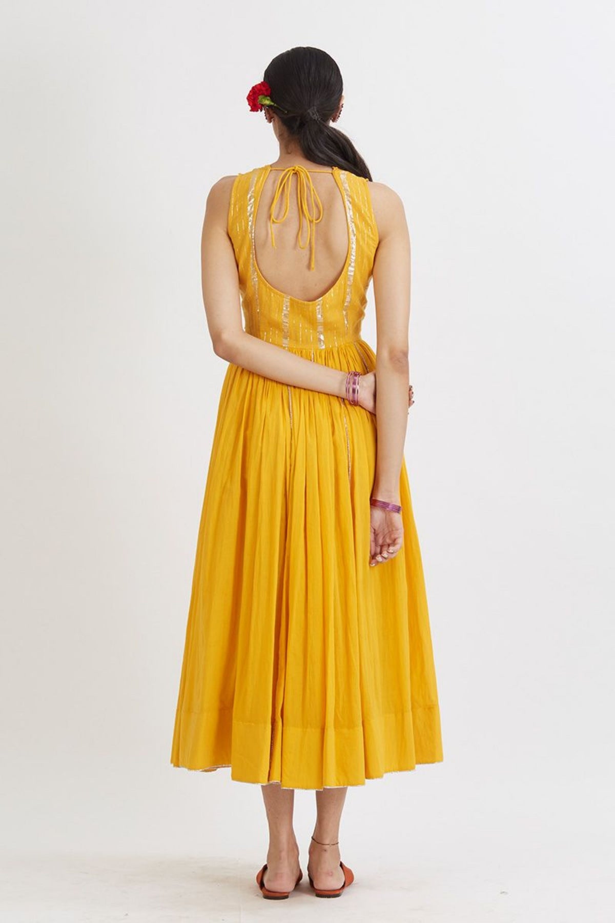 Yellow Rupali Anarkali Set