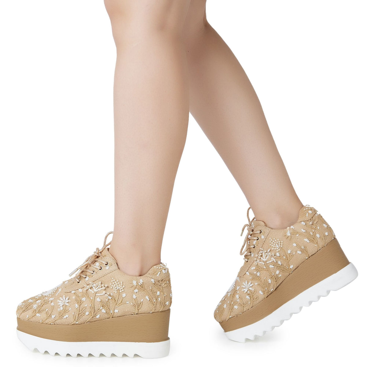 Dandelion Wedding Wedge Sneakers