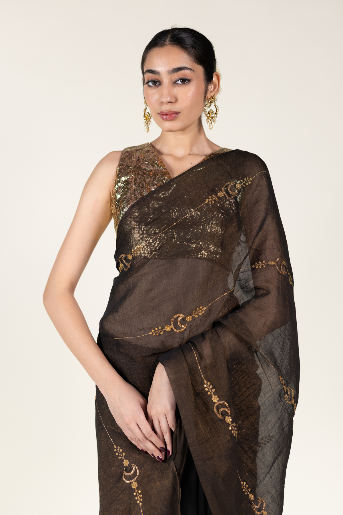 Black Mahira Saree Set