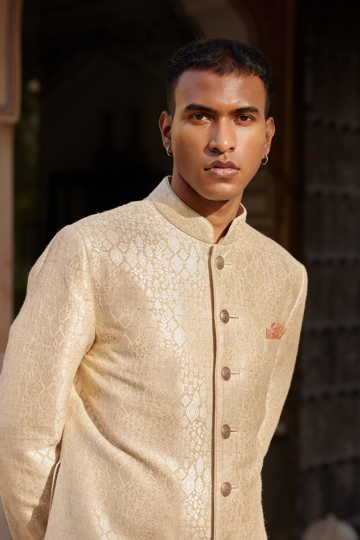 Champagne Sherwani Set