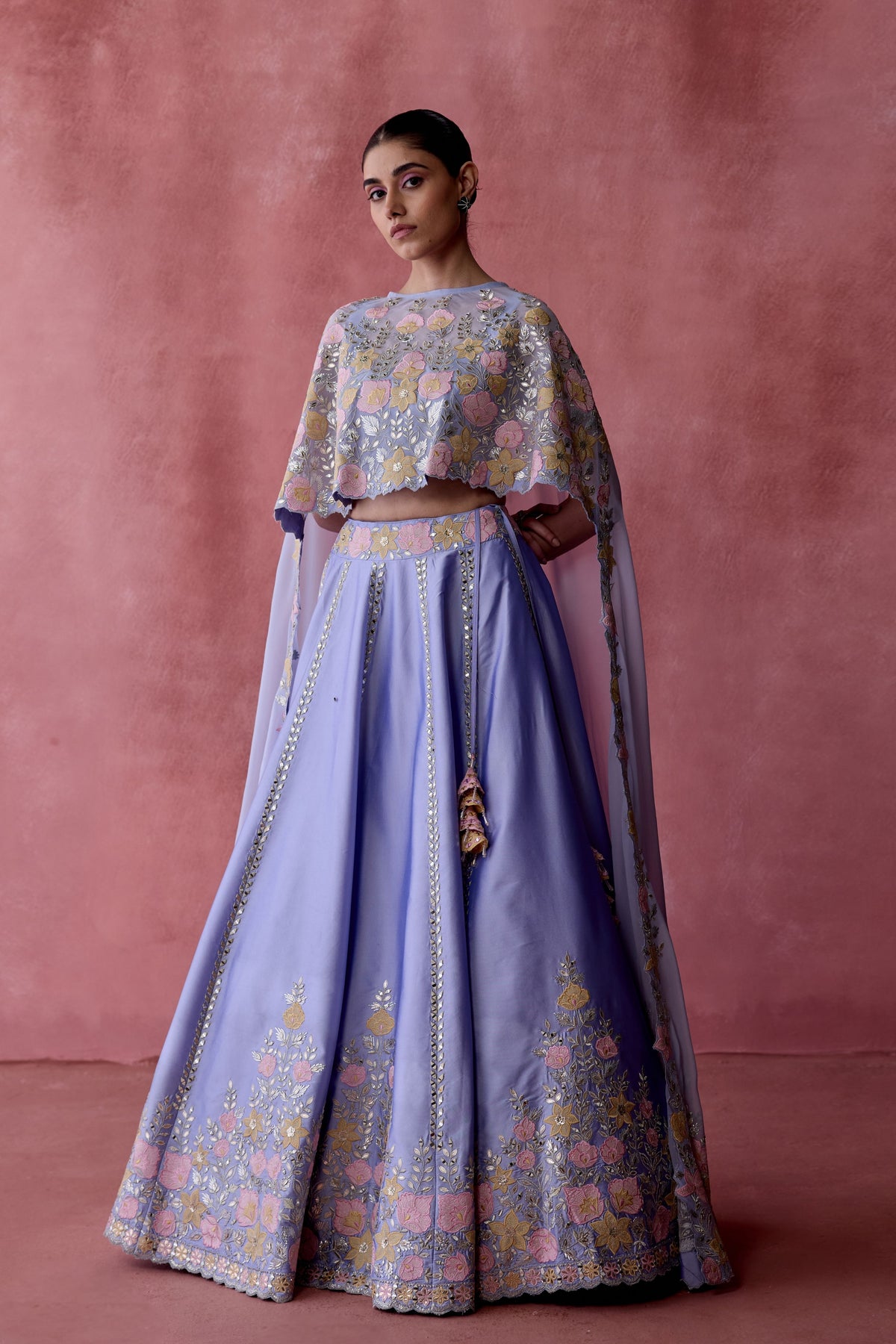 Violet Zari Lehenga Set