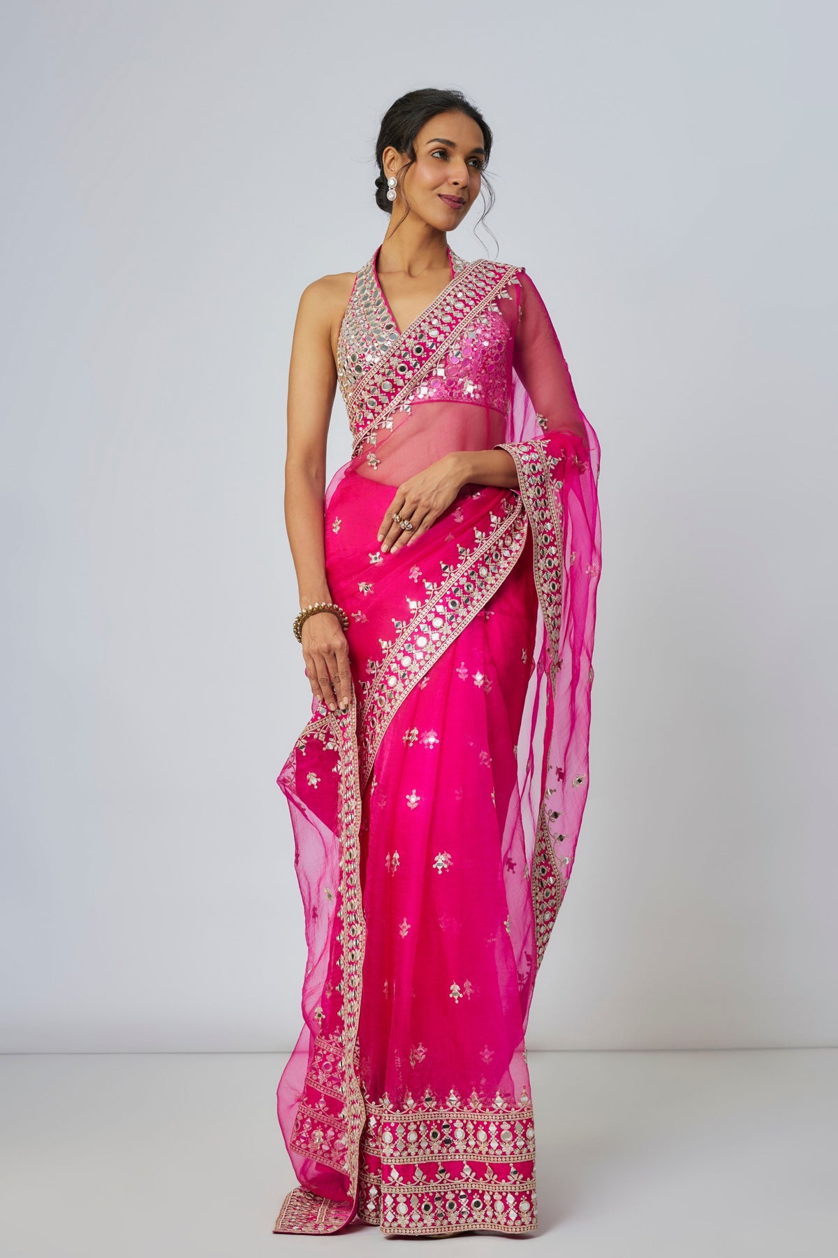 Pink Abhinaya Saree Set