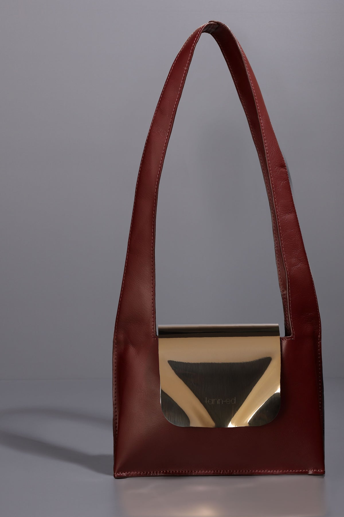 Red Metal Flap Bag