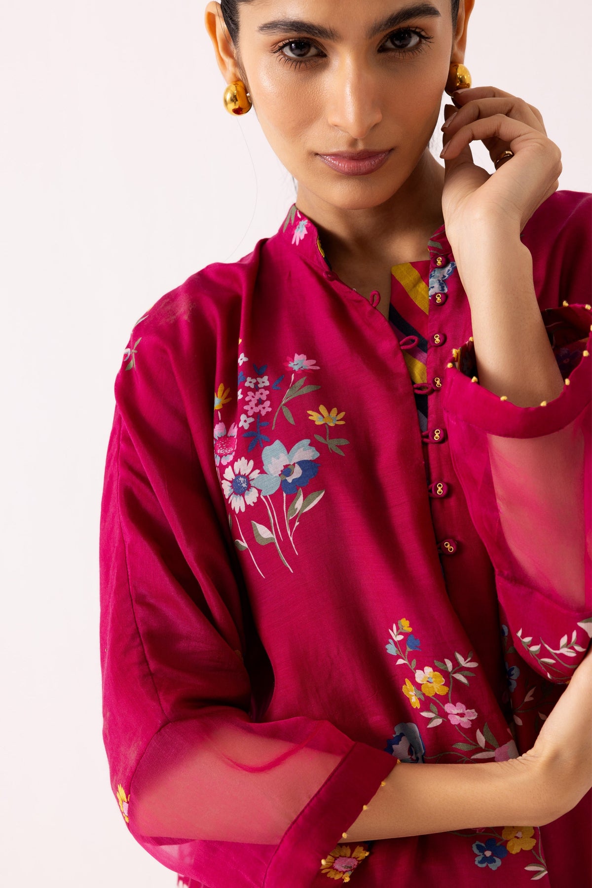 Juhi Kurta in Magenta