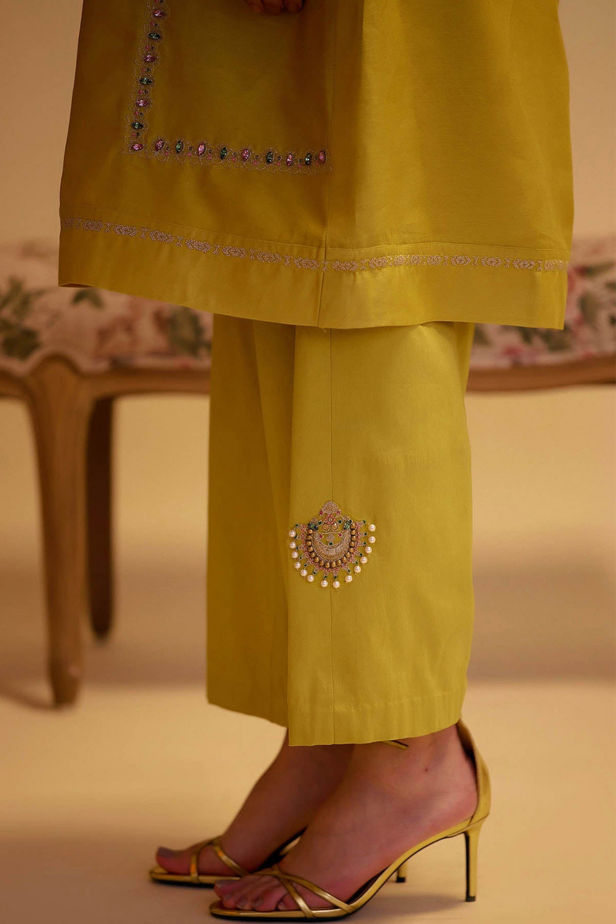 Tahira Mustard Kurta Set