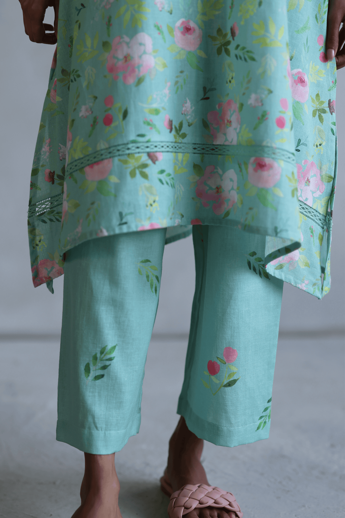 Aqua Hyacinth Tunic Set