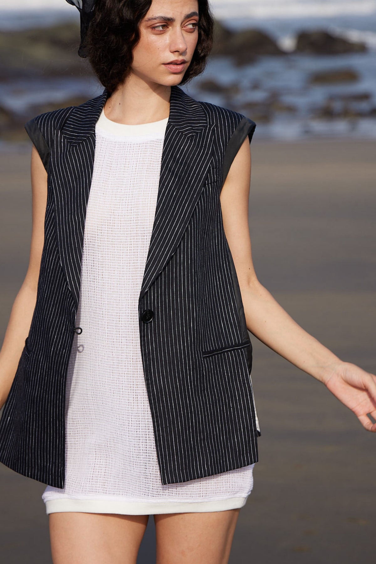 Striped Linen Blazer