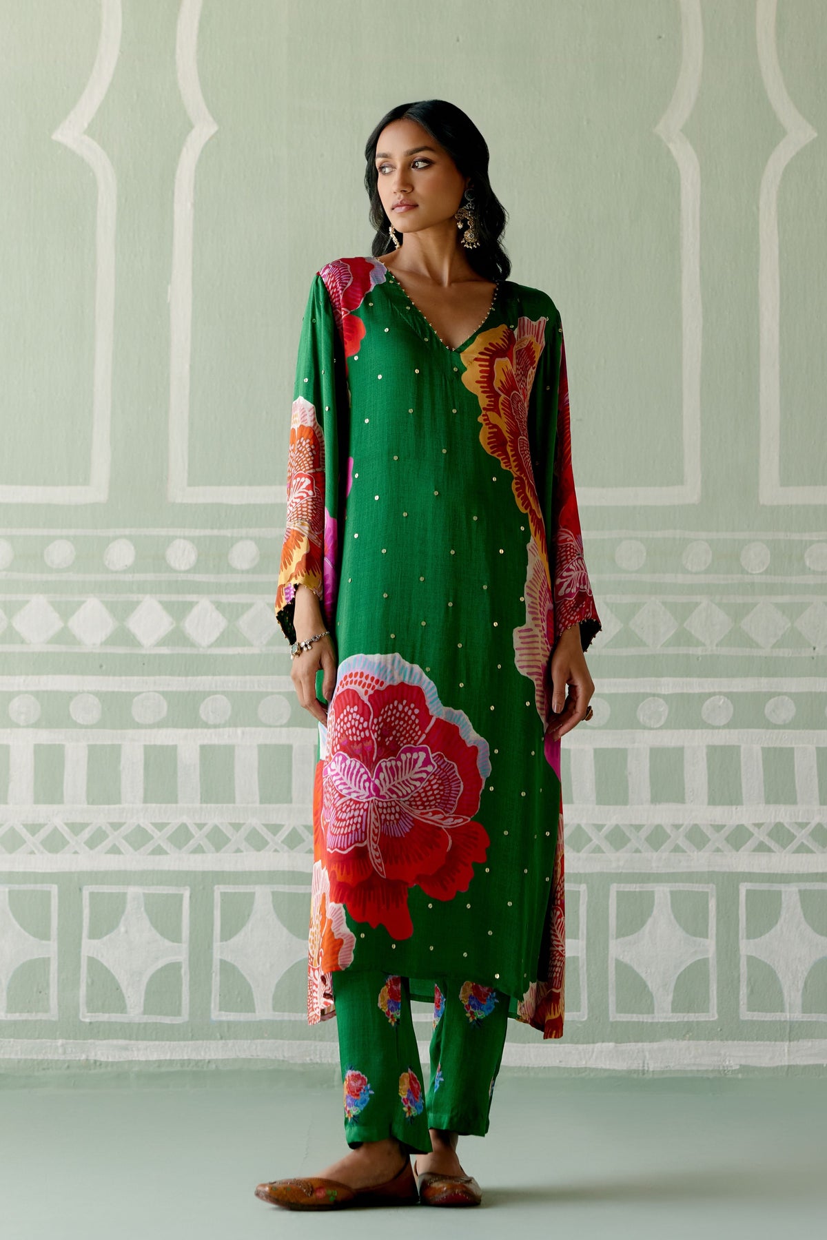 Emerald Floral Kurta Set