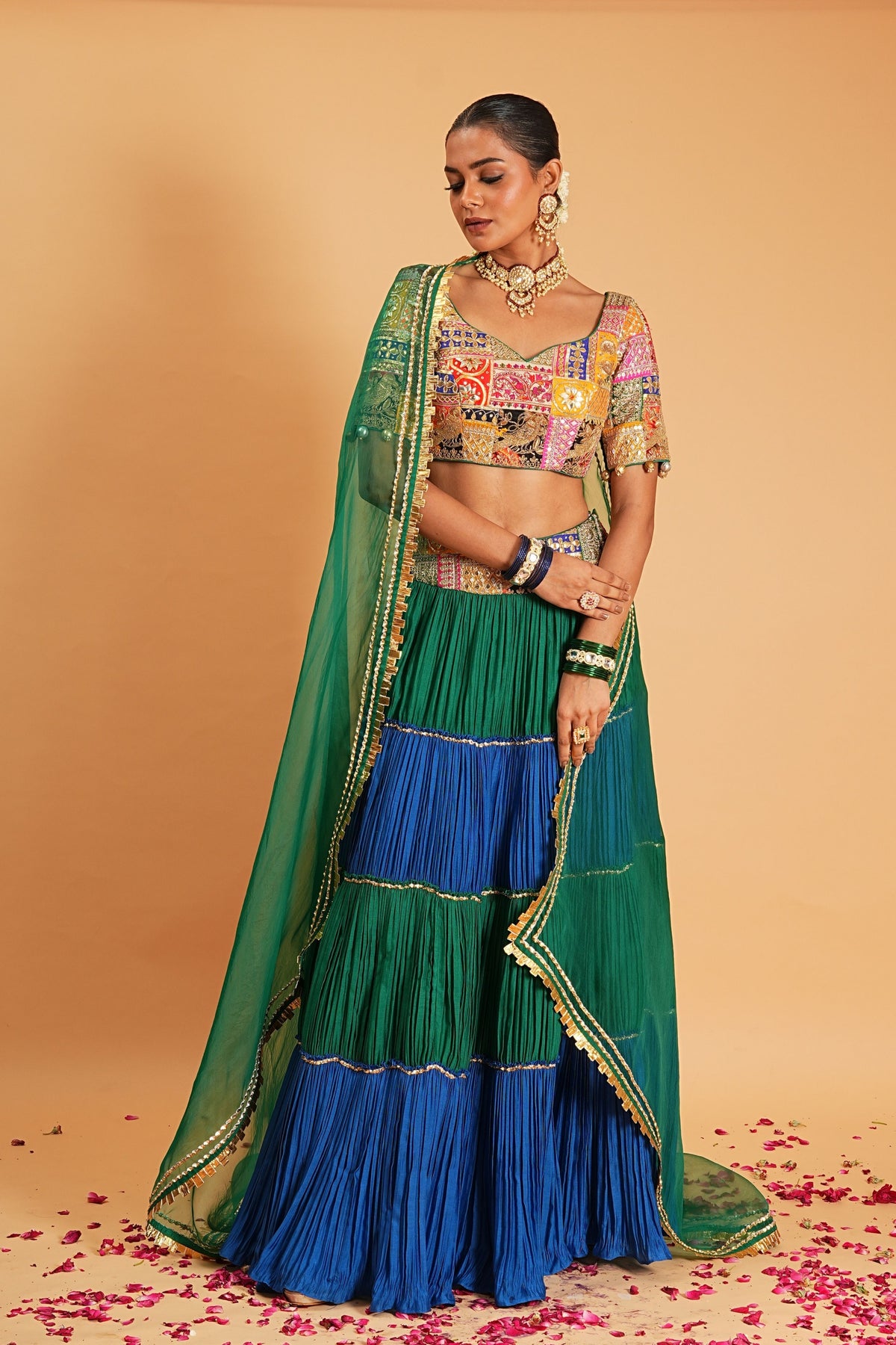 Chanderi Lehenga Set