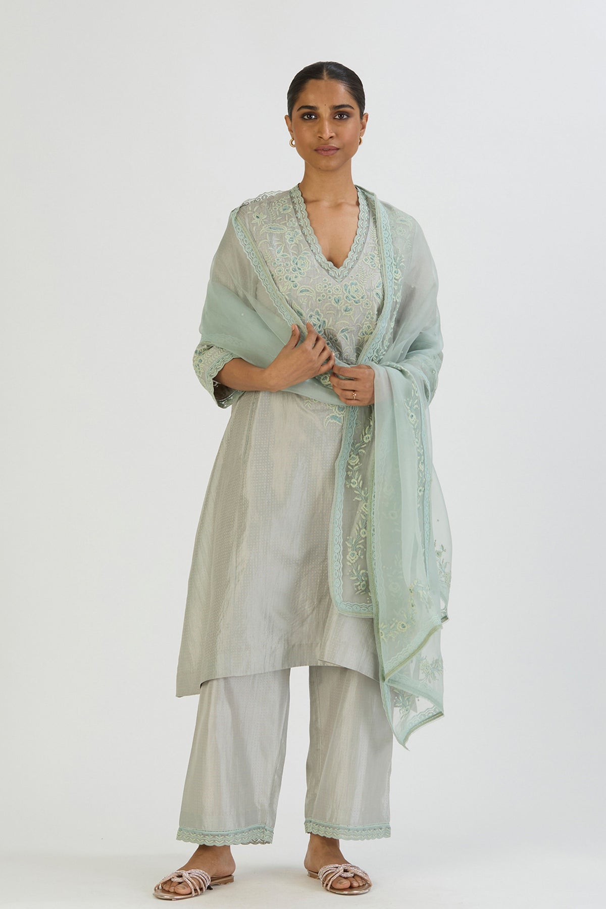 Blue Dhara Kurta and Pant