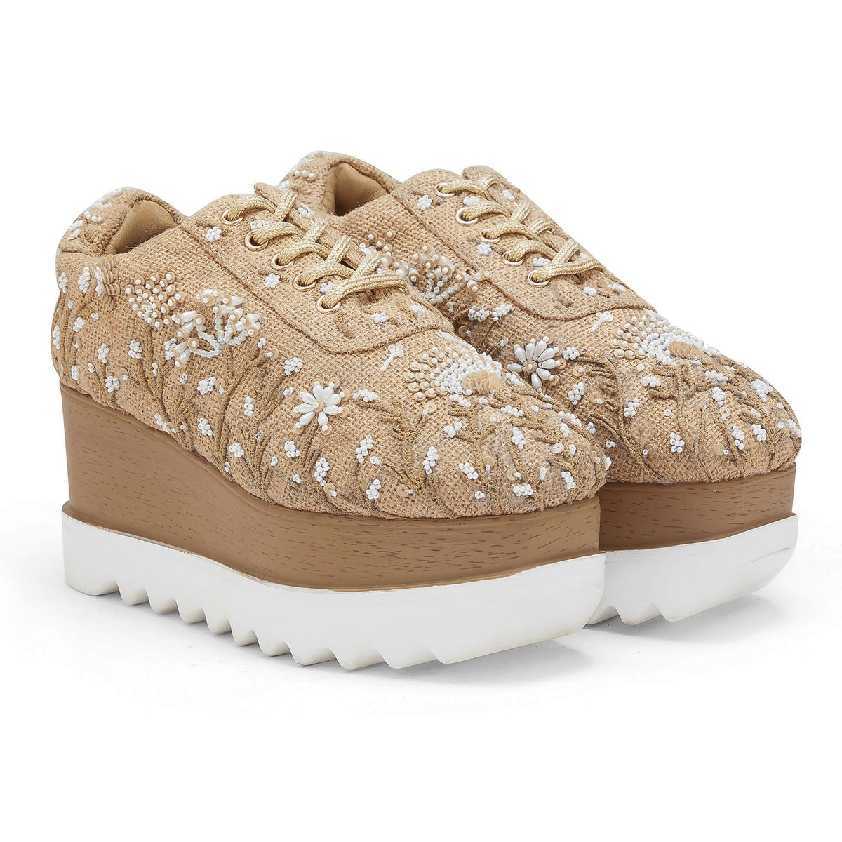 Dandelion Wedding Wedge Sneakers