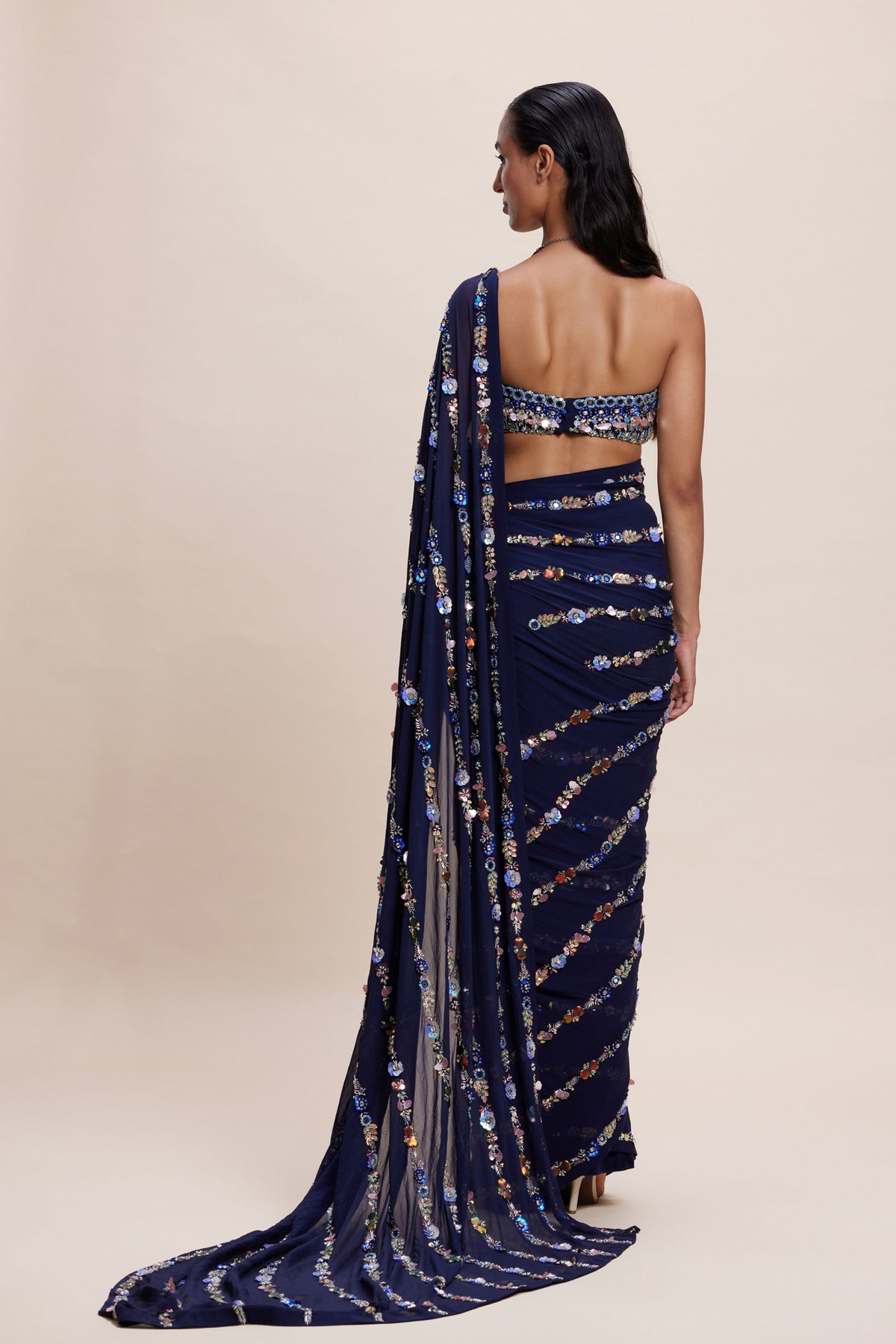 Midnight Embellished Saree