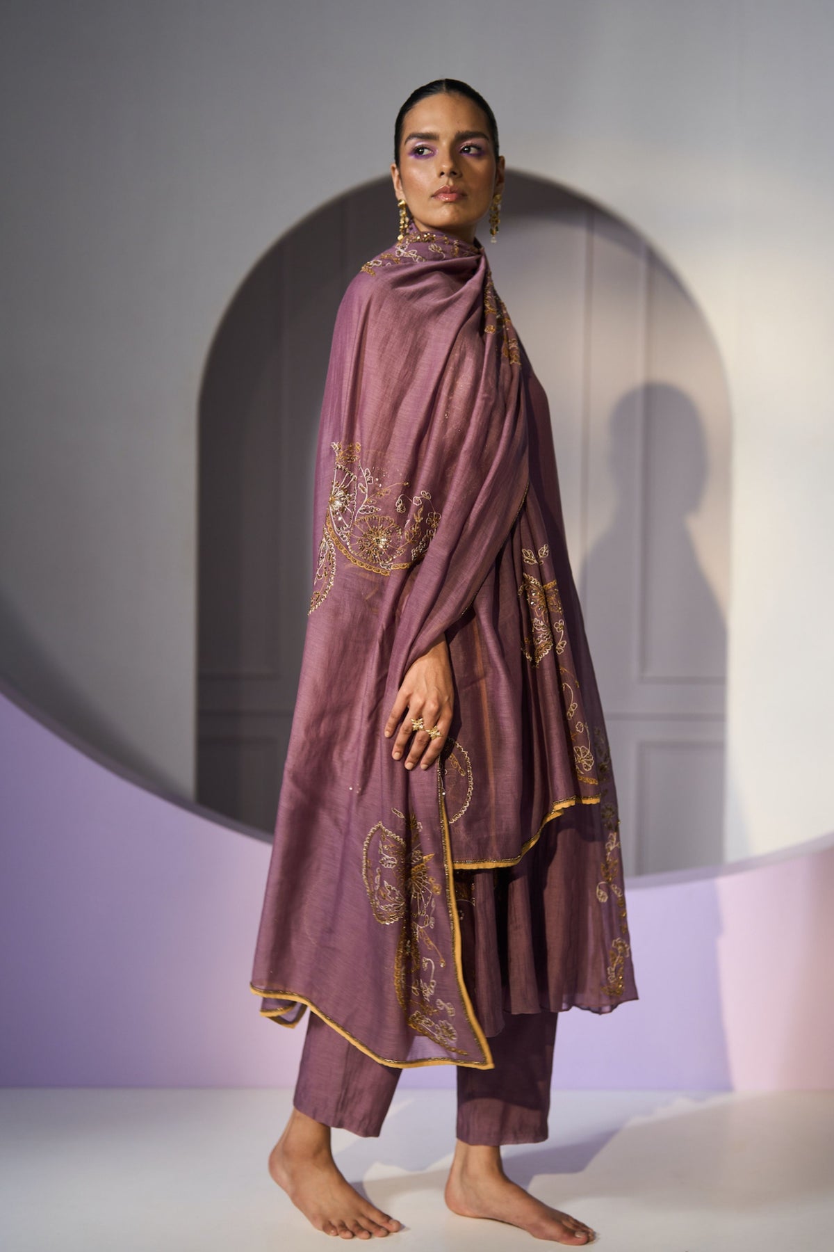 Purple Husna Kurta