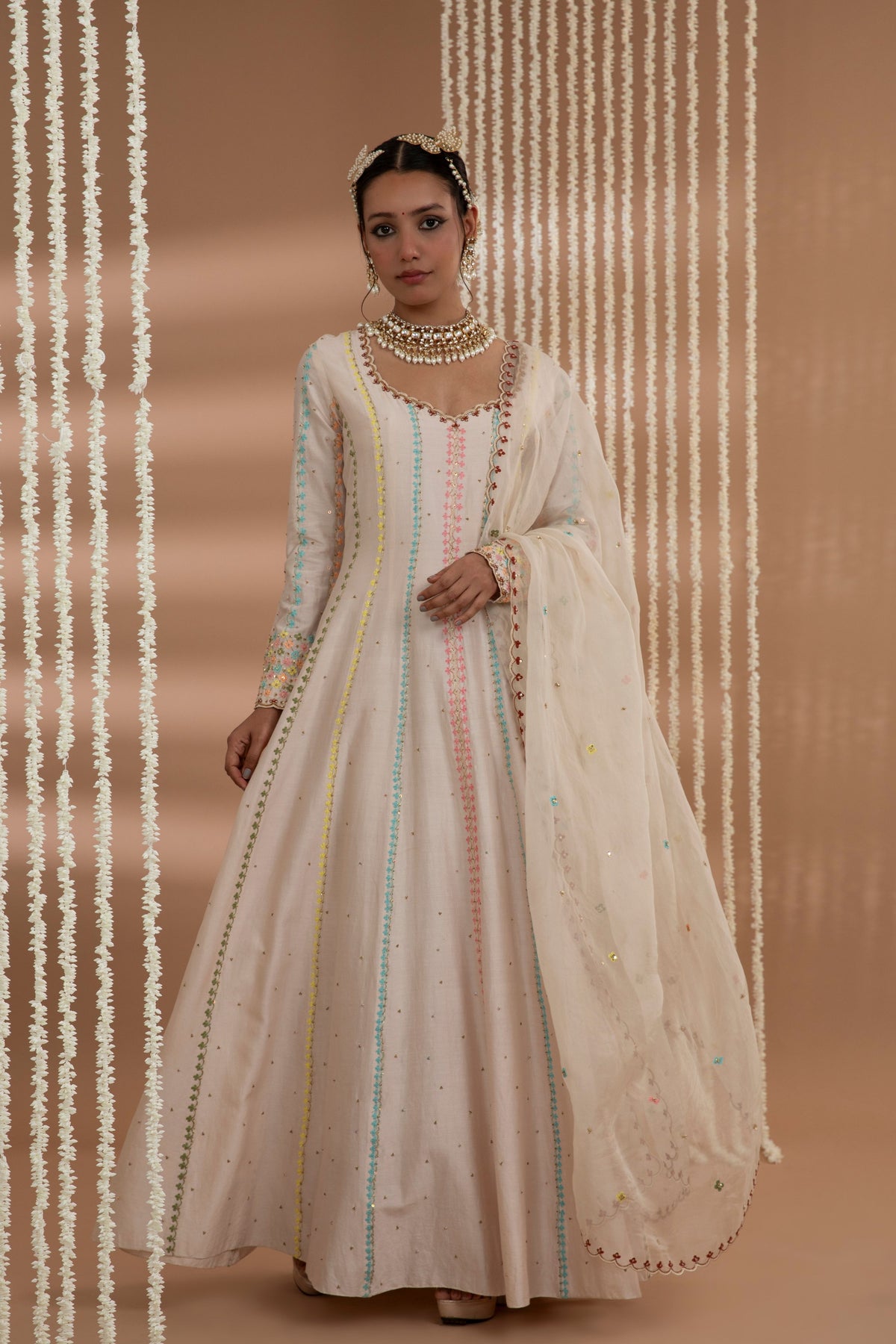 Classic Ivory Anarkali