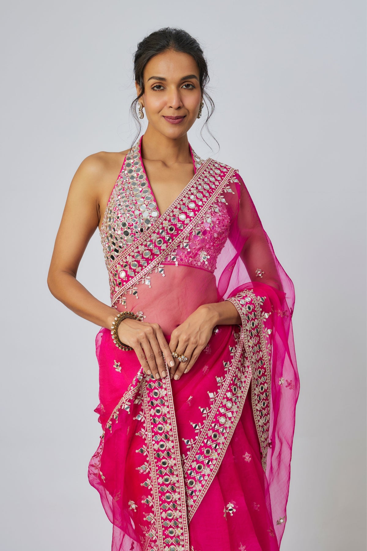 Pink Abhinaya Saree Set