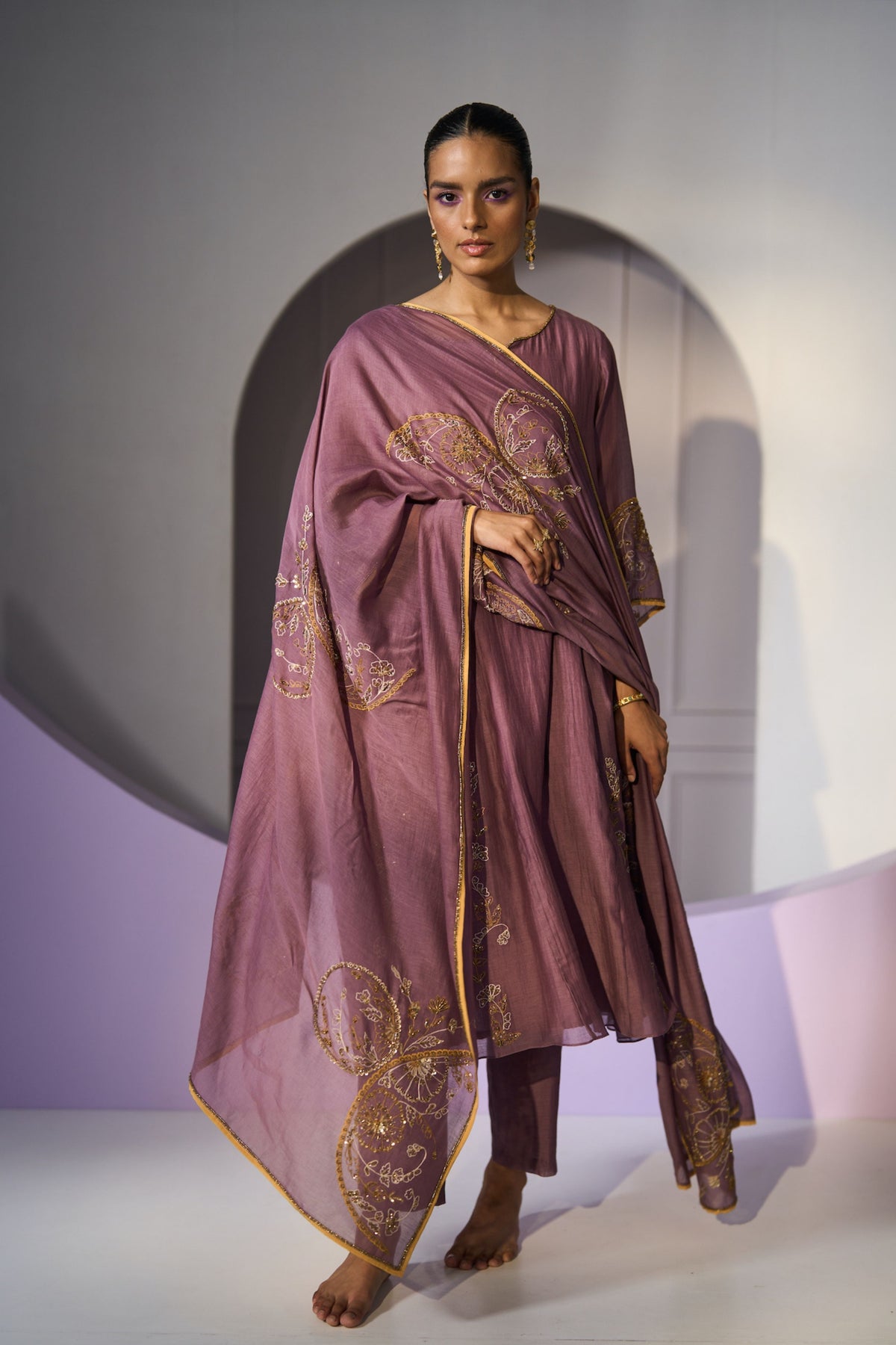 Purple Husna Kurta