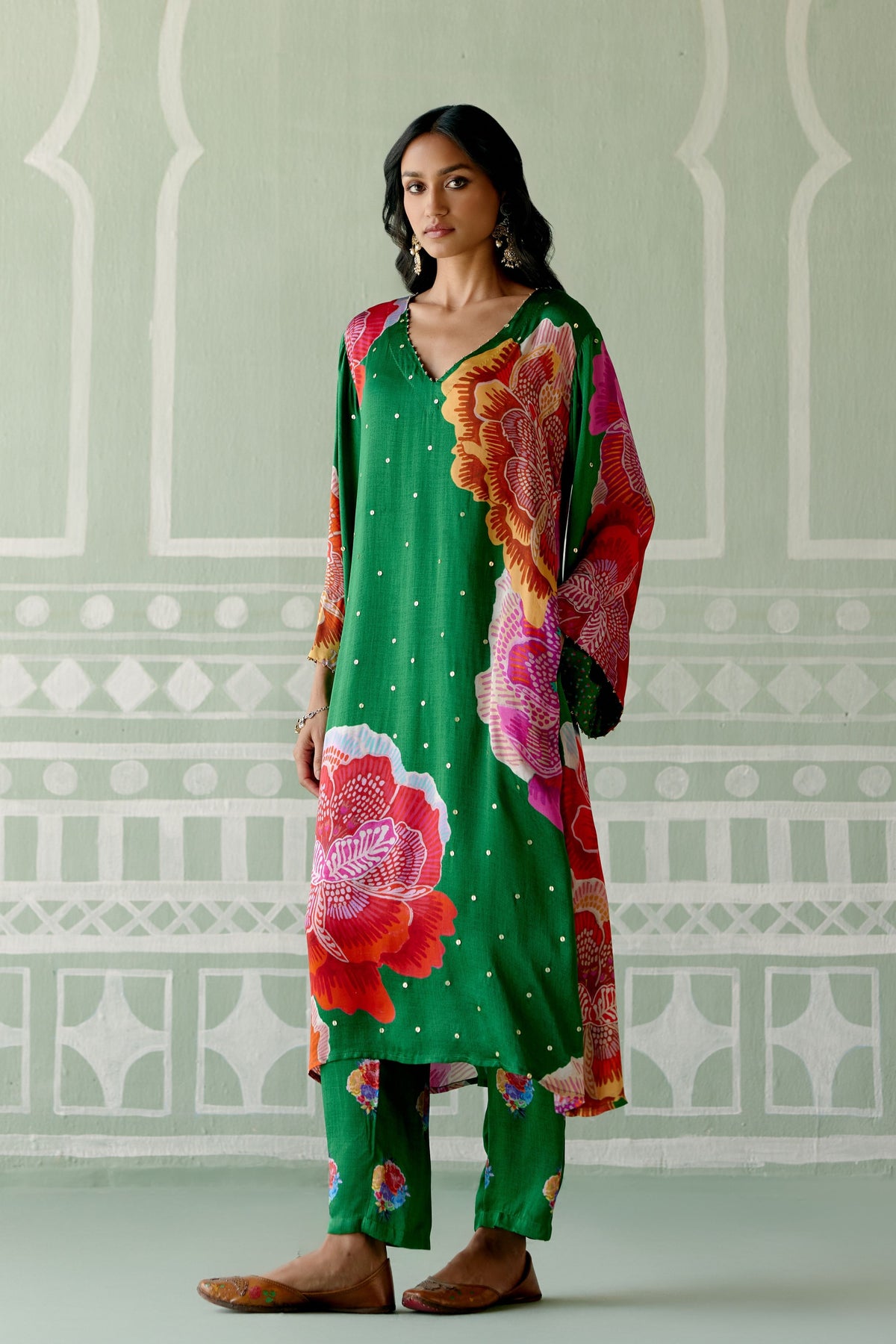 Emerald Floral Kurta Set