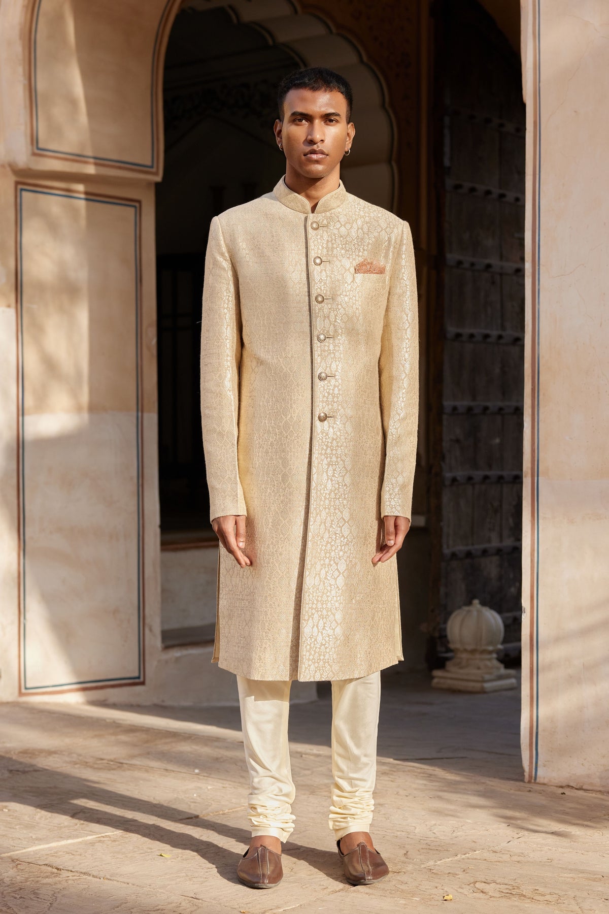 Champagne Sherwani Set