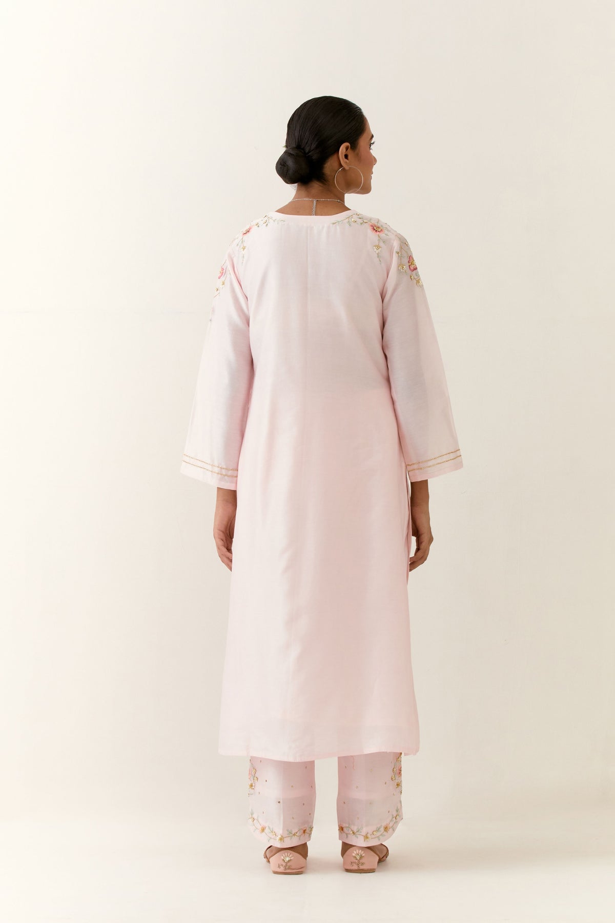 Light Pink Embroidered Kurta