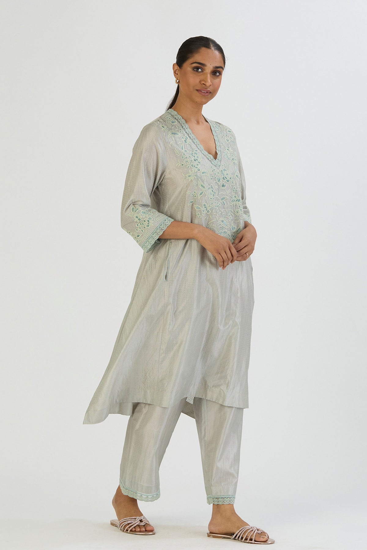 Blue Dhara Kurta and Pant