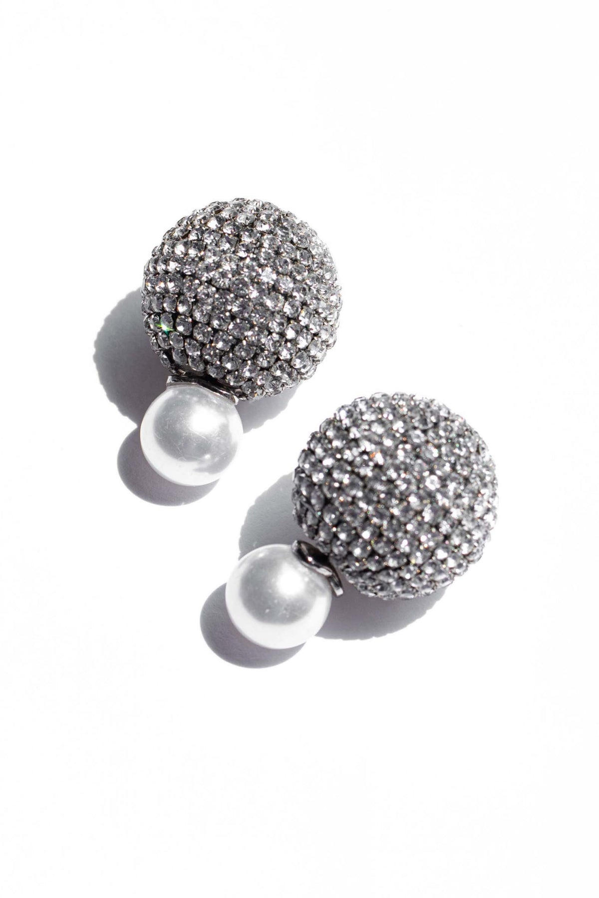 Nano Meteor Earrings In Sparkling White