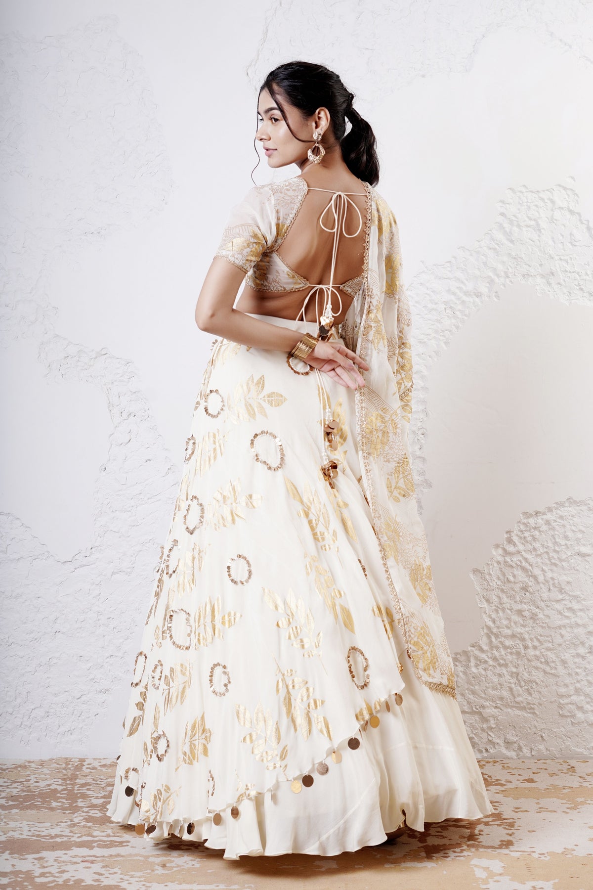 Ivory Leaf Lehenga Set