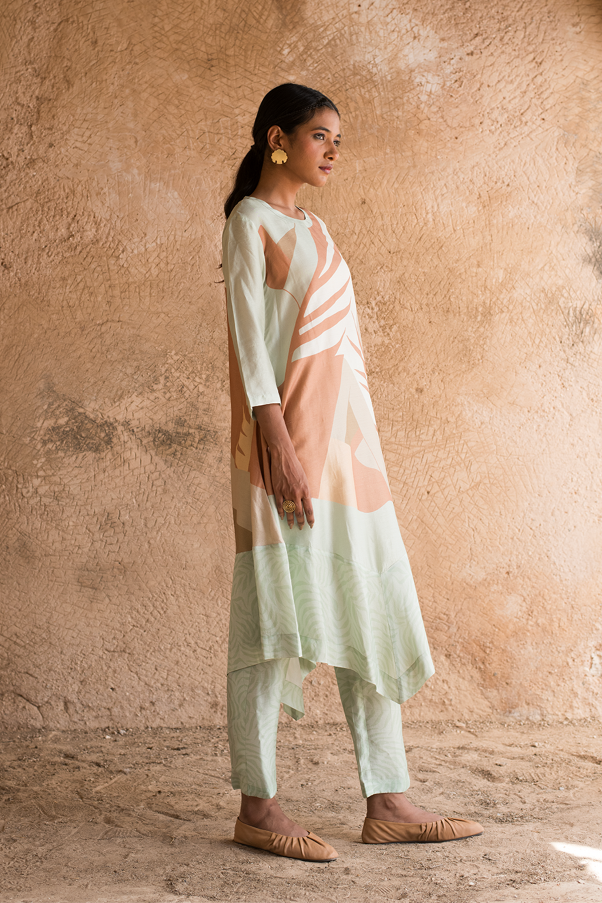 Light Green Tunic Kurta Set