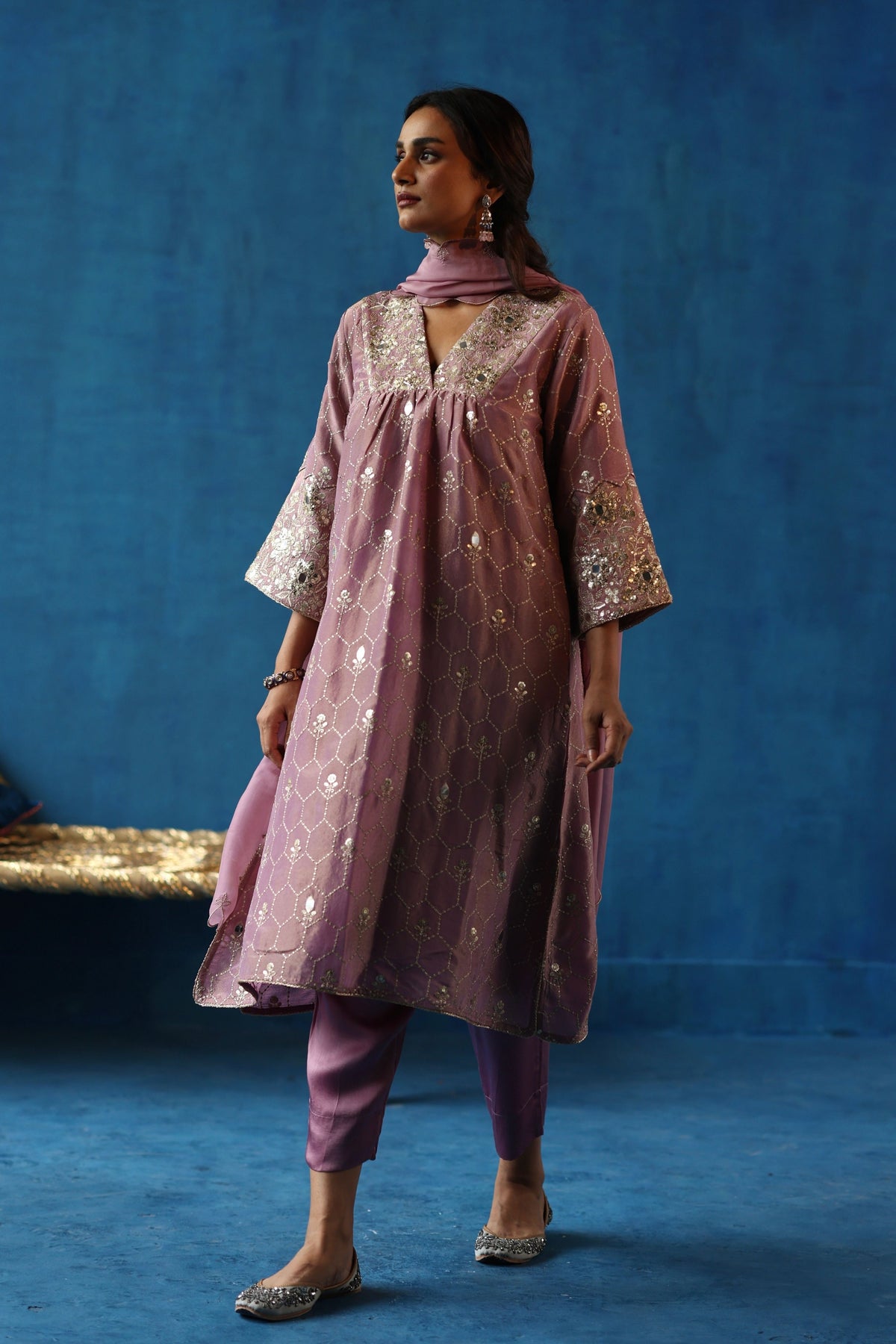 Plum Kaanji Kurta Set